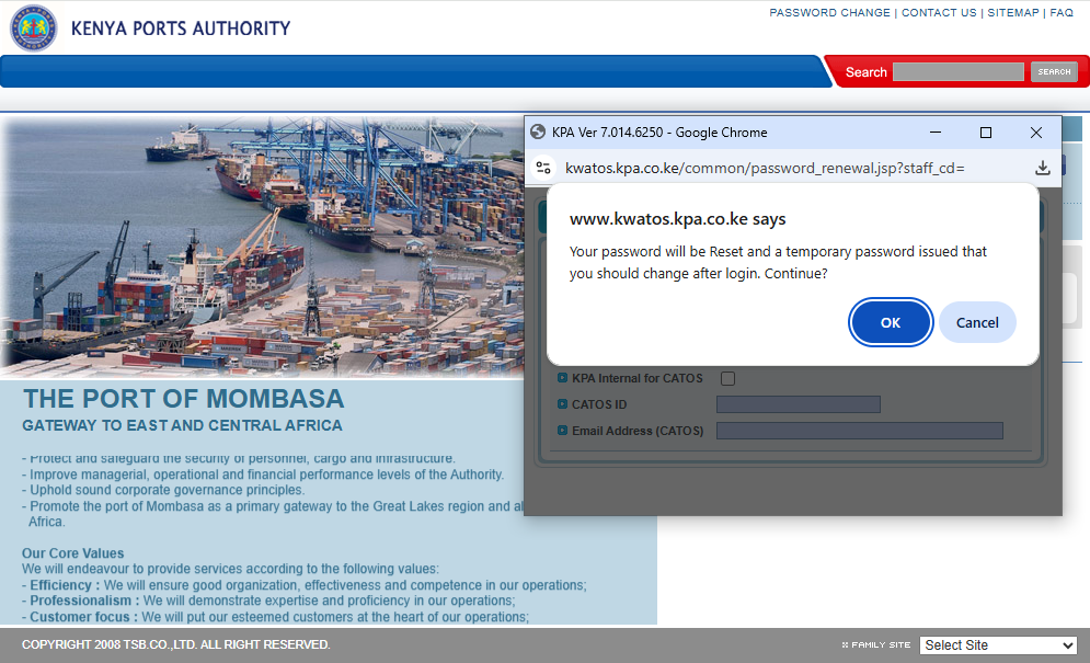 Check Email Address for KWATOS Temporary Password 