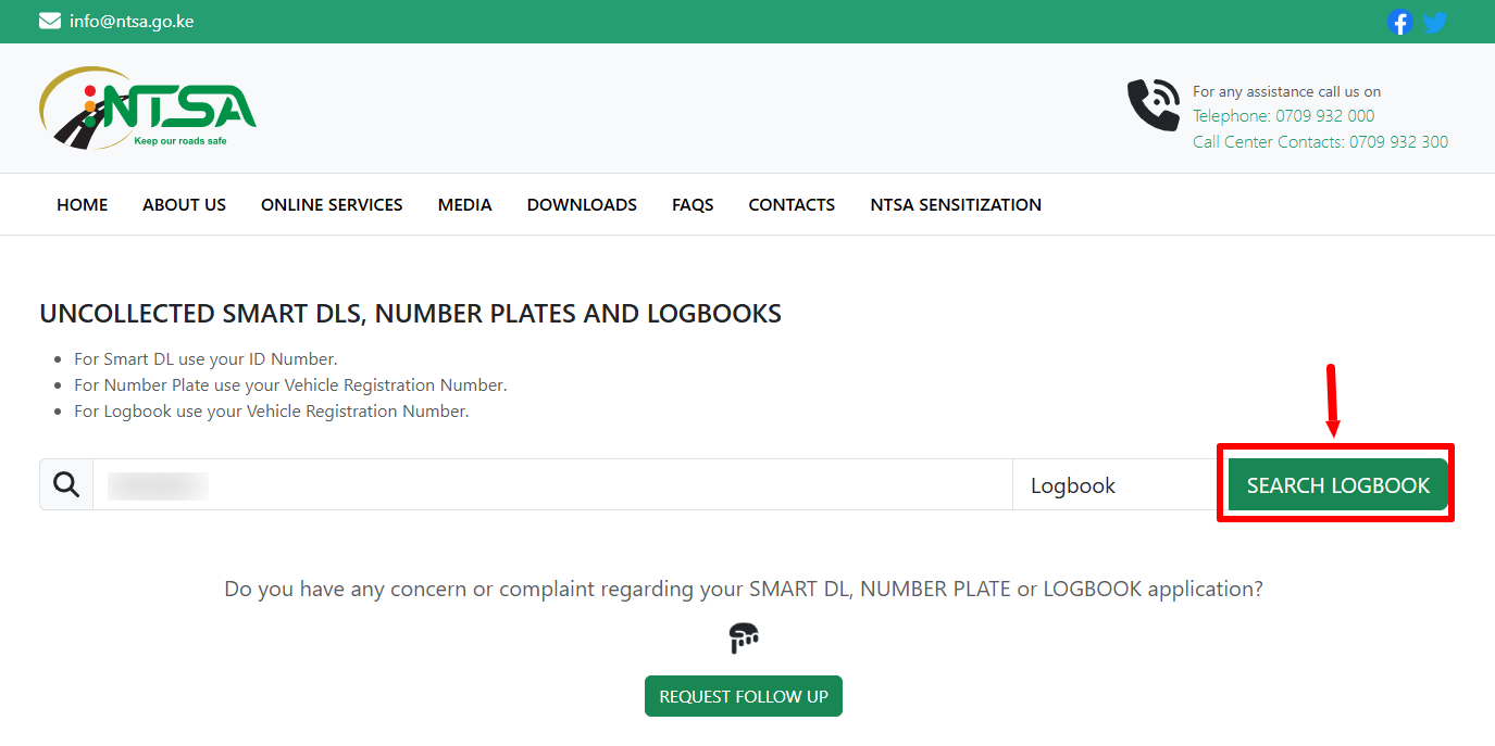 Click on Search Logbook