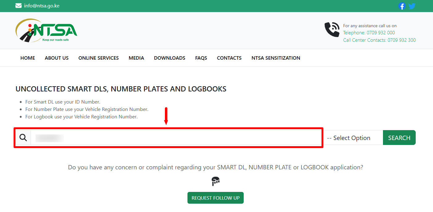 Enter Vehicle Registration Number