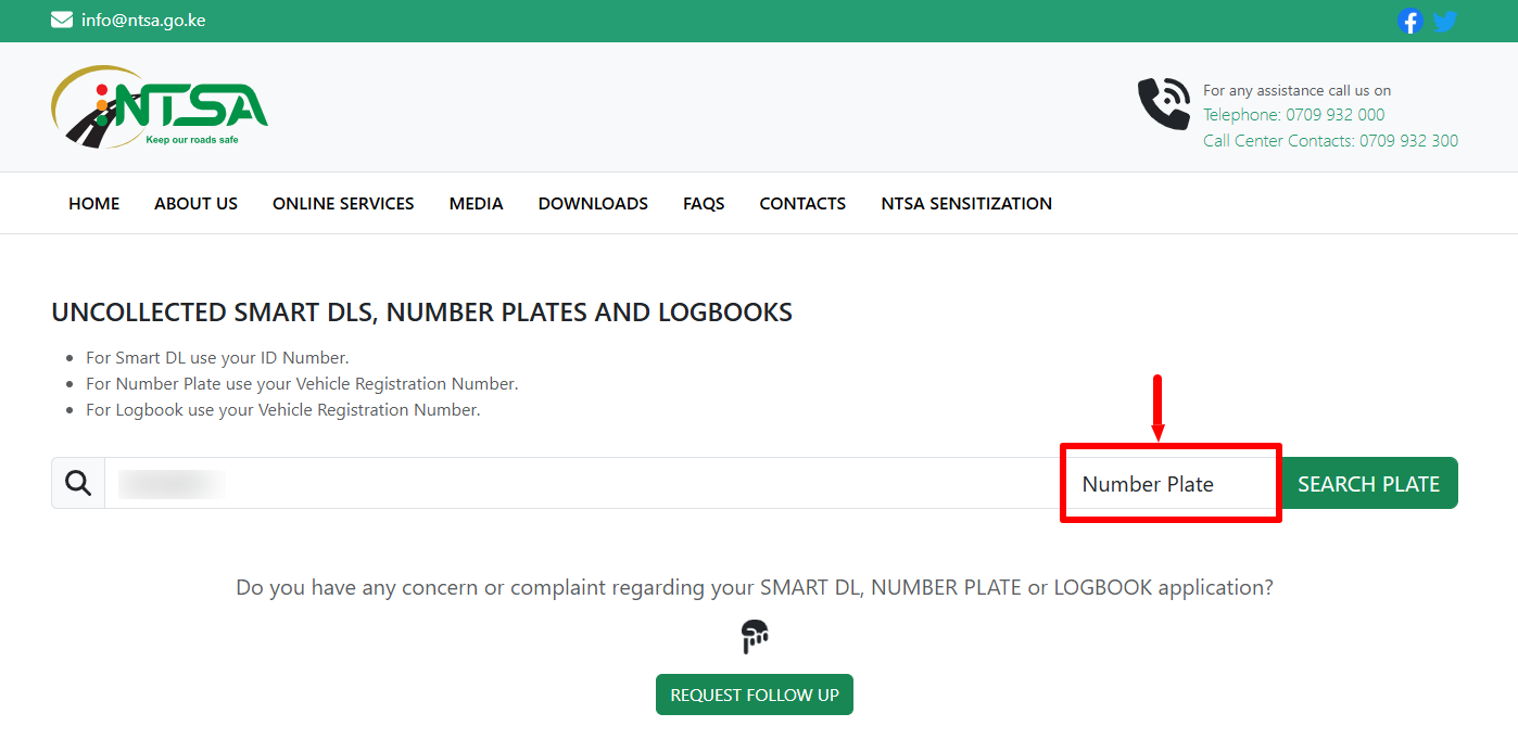 Select Option as Number Plate