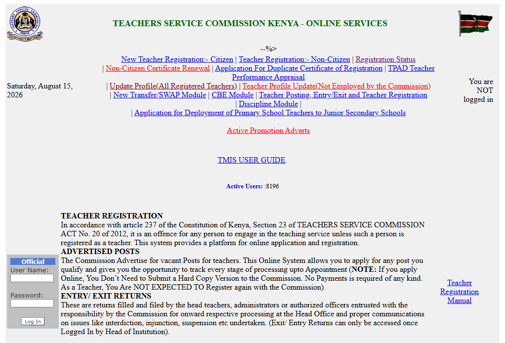Visit Teachers Online Website