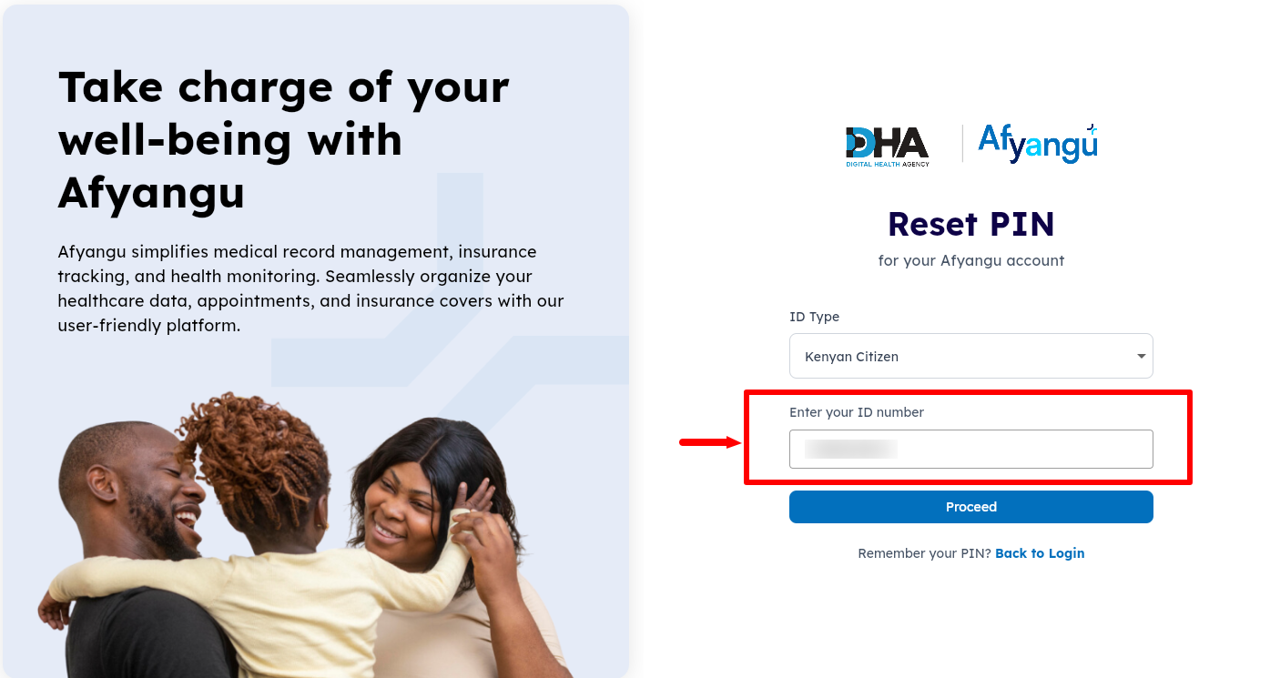 enter your id number