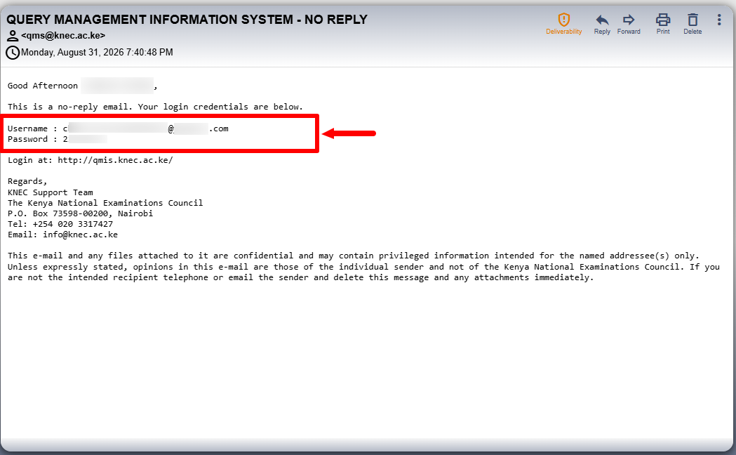 qmis portal login credentials