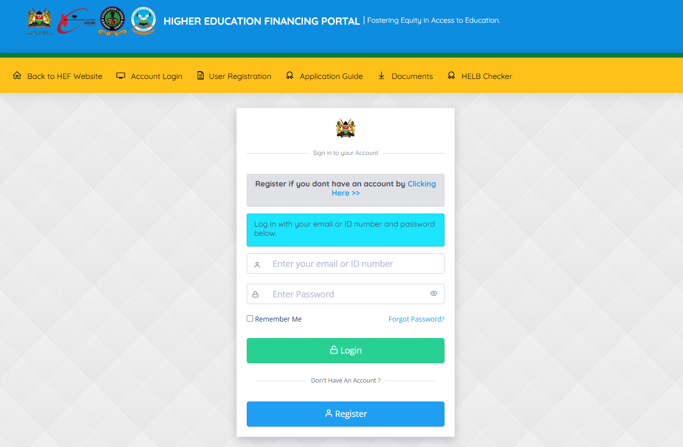 visit hef portal