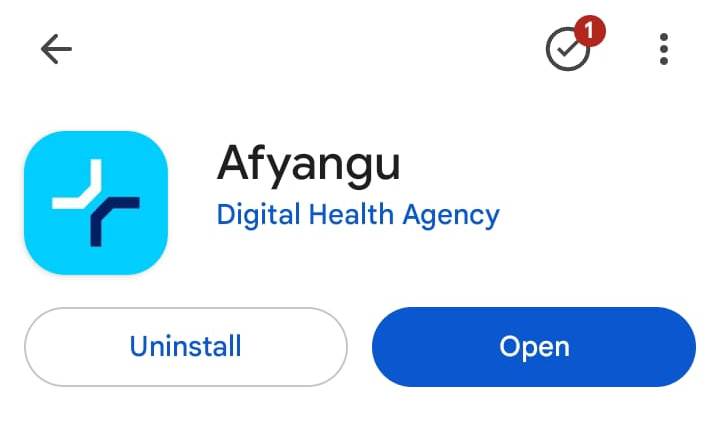 wait for afyangu app to install