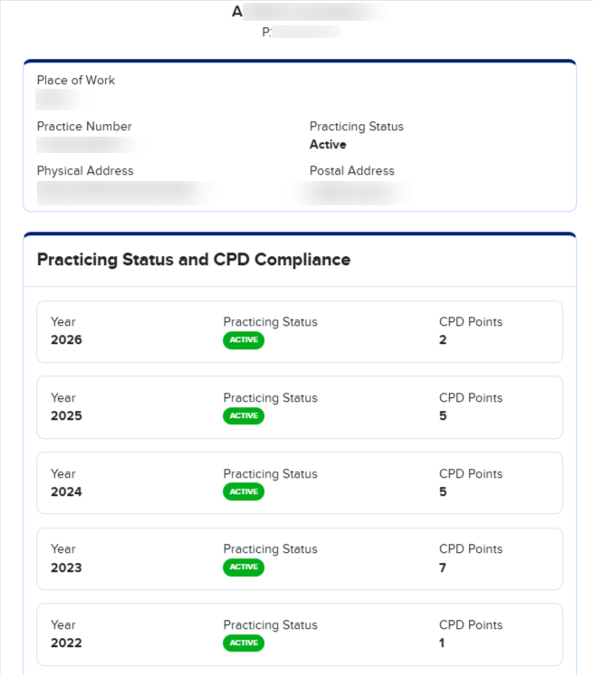 Advocate Practicing Status and CPD Compliance