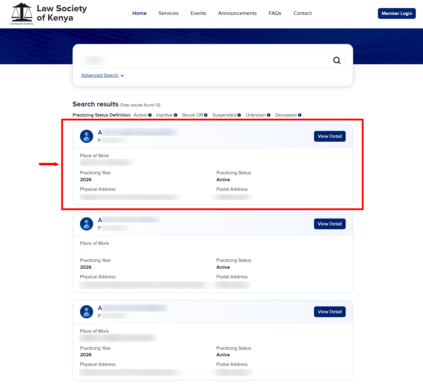 Advocate Search Results