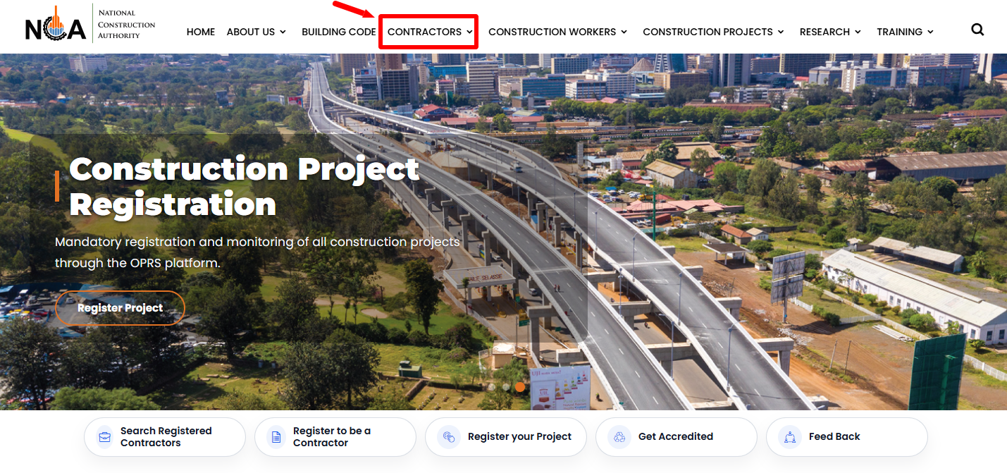 click on contractors