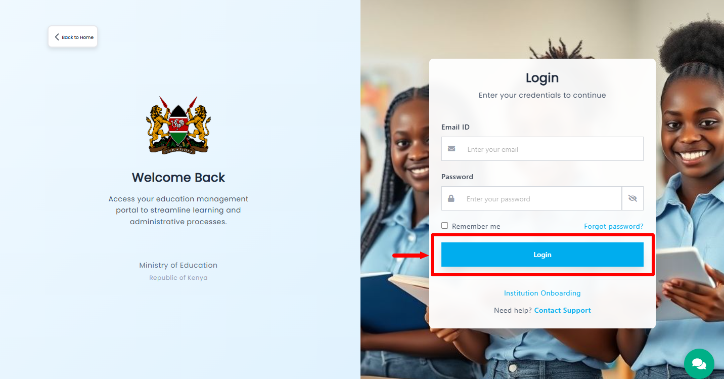 click on login