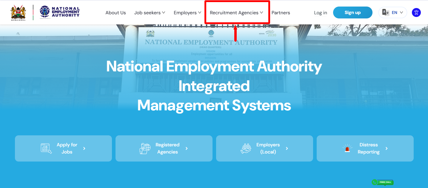 click on recruitment agencies