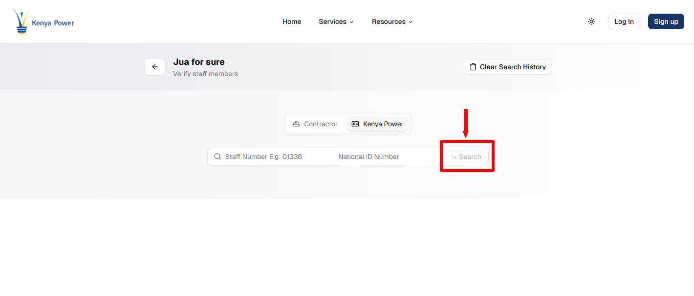 click on search