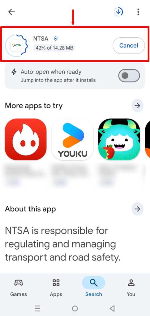 downloading ntsa app