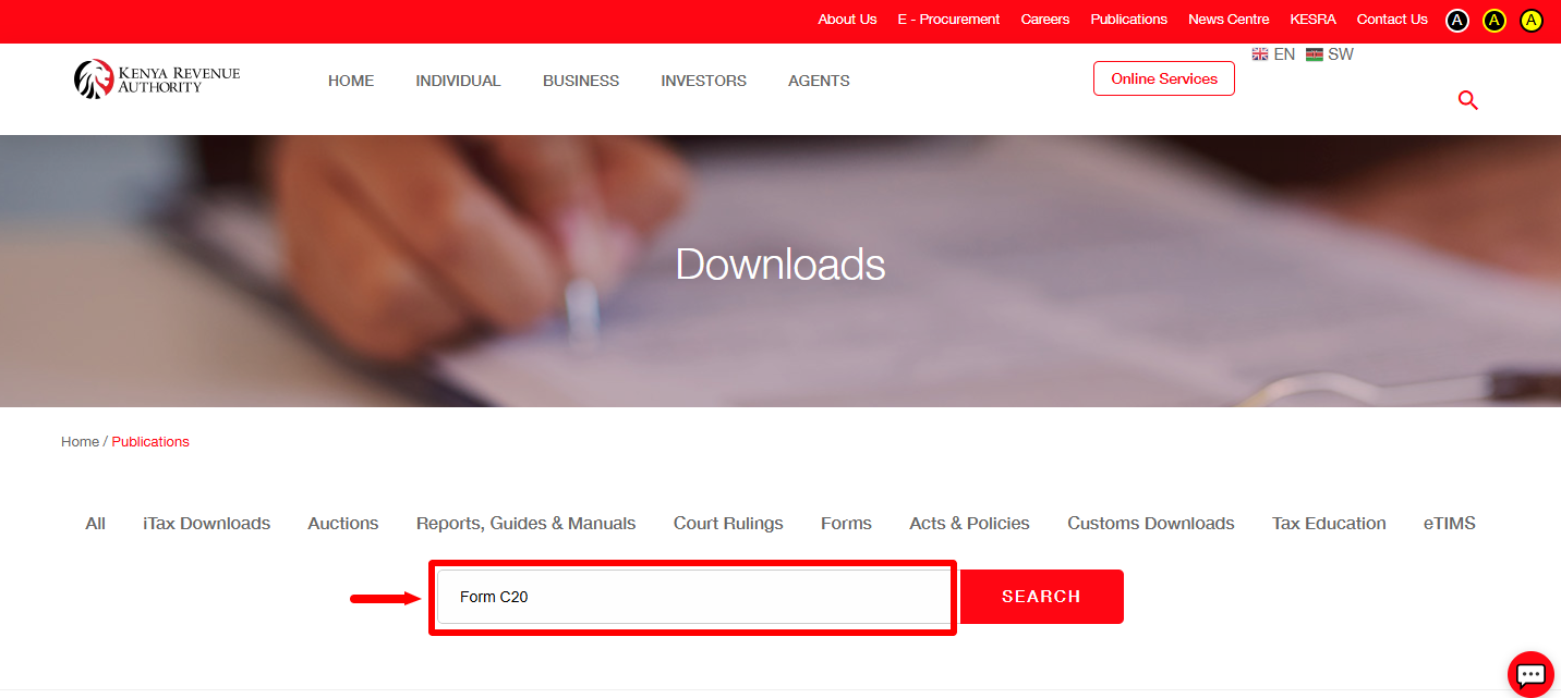 enter form c20
