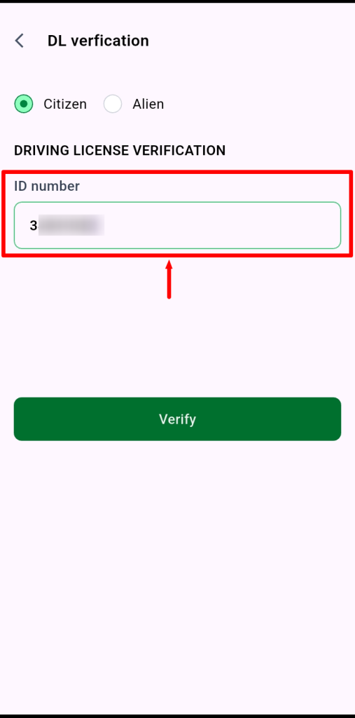 enter id number