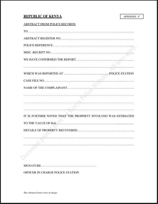 police abstract form