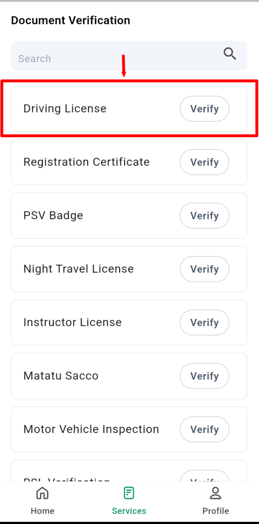 select driving licence