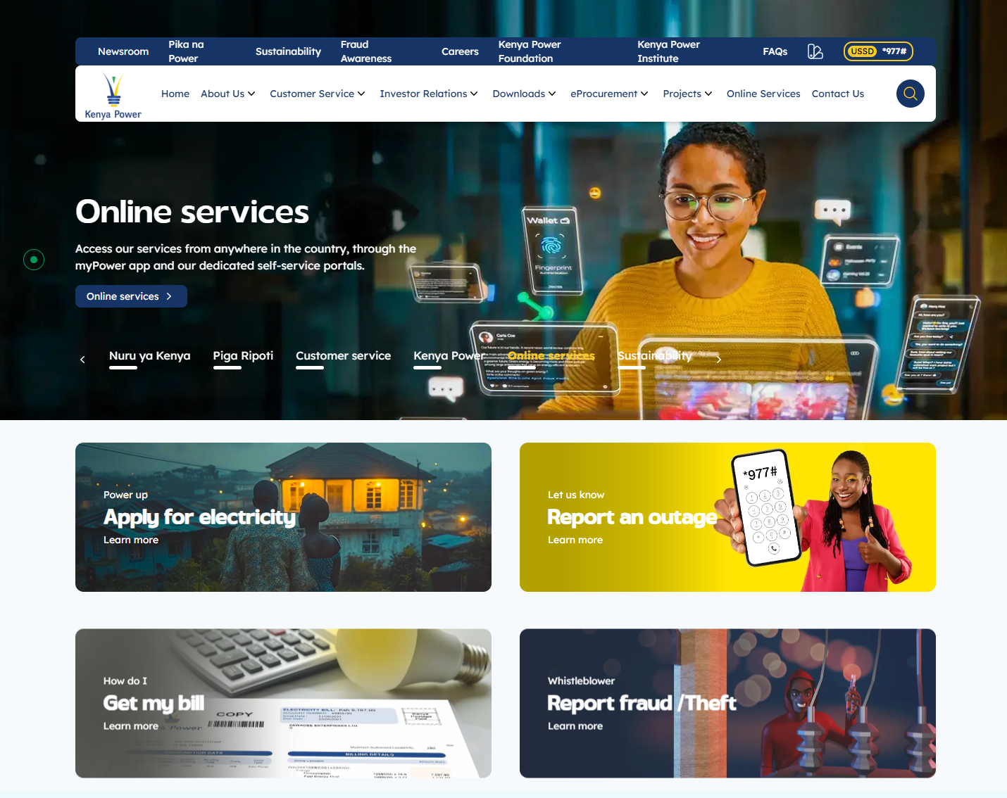 visit kenya power website