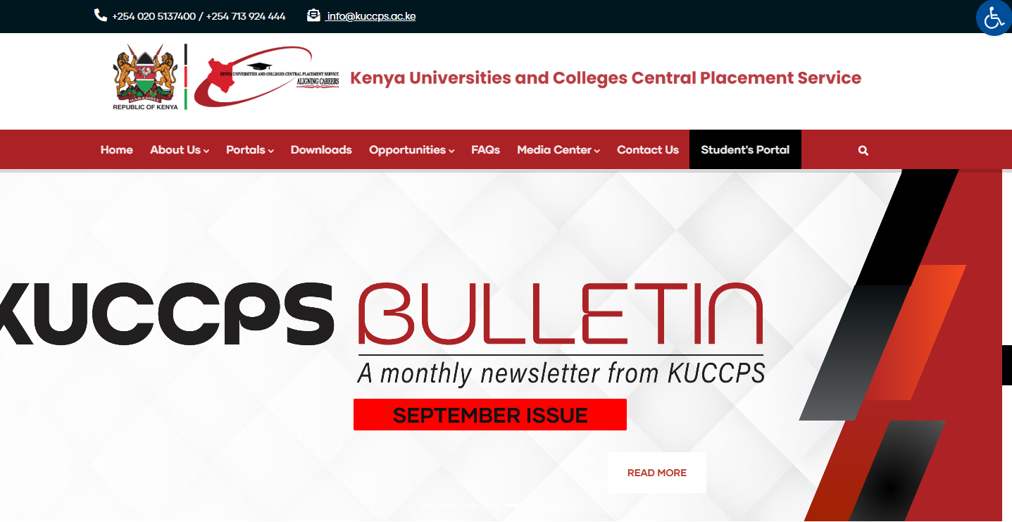 visit kuccps website